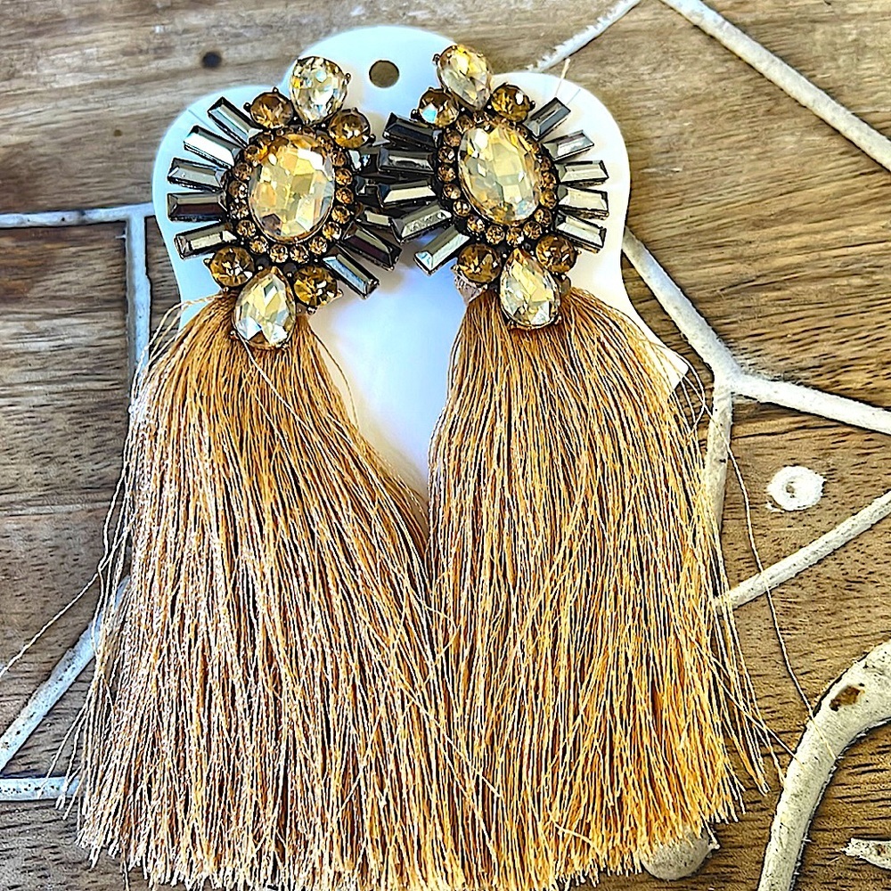Gorgeous gold and amber tassels